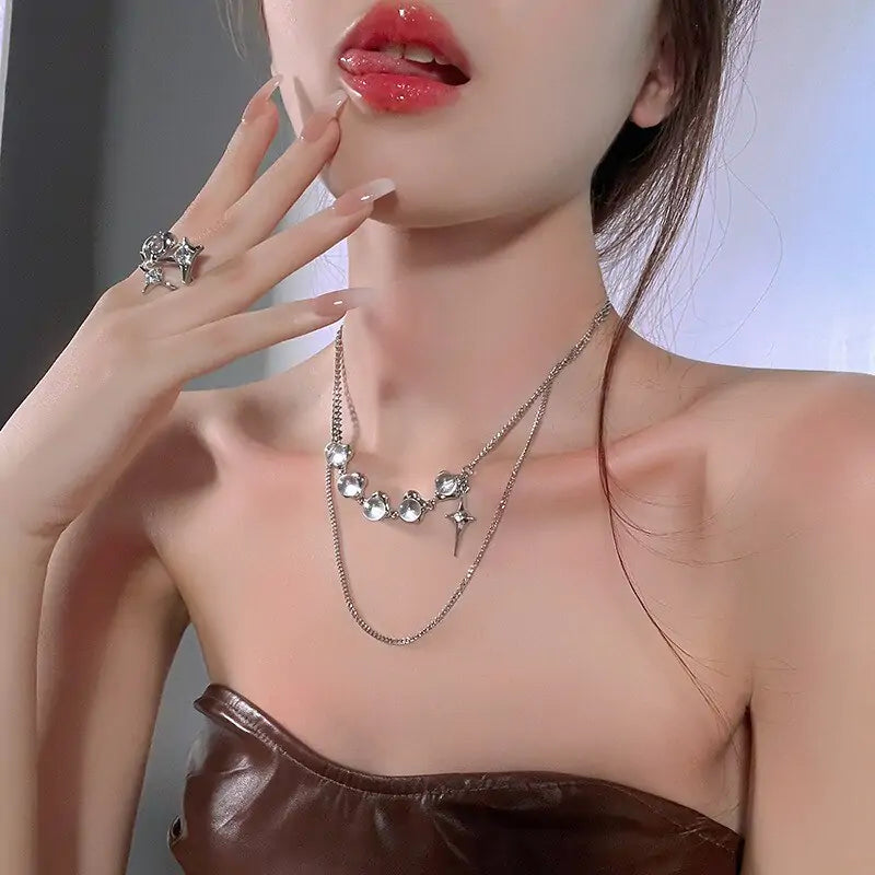 Crystal Opal Moonstone Necklaces - Shamz Glamour