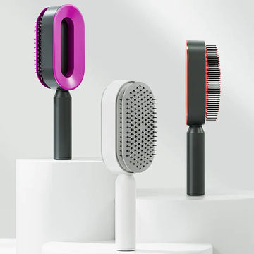 Self Cleaning Anti-Static Hair Brush - Shamz Glamour