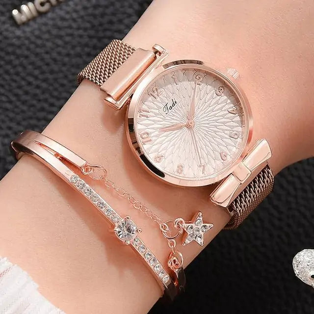 Luxury Magnetic Quartz Bracelet Watches - Shamz Glamour