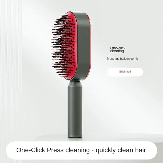 Self Cleaning Anti-Static Hair Brush - Shamz Glamour