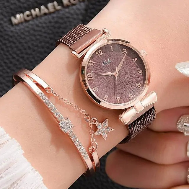 Luxury Magnetic Quartz Bracelet Watches - Shamz Glamour