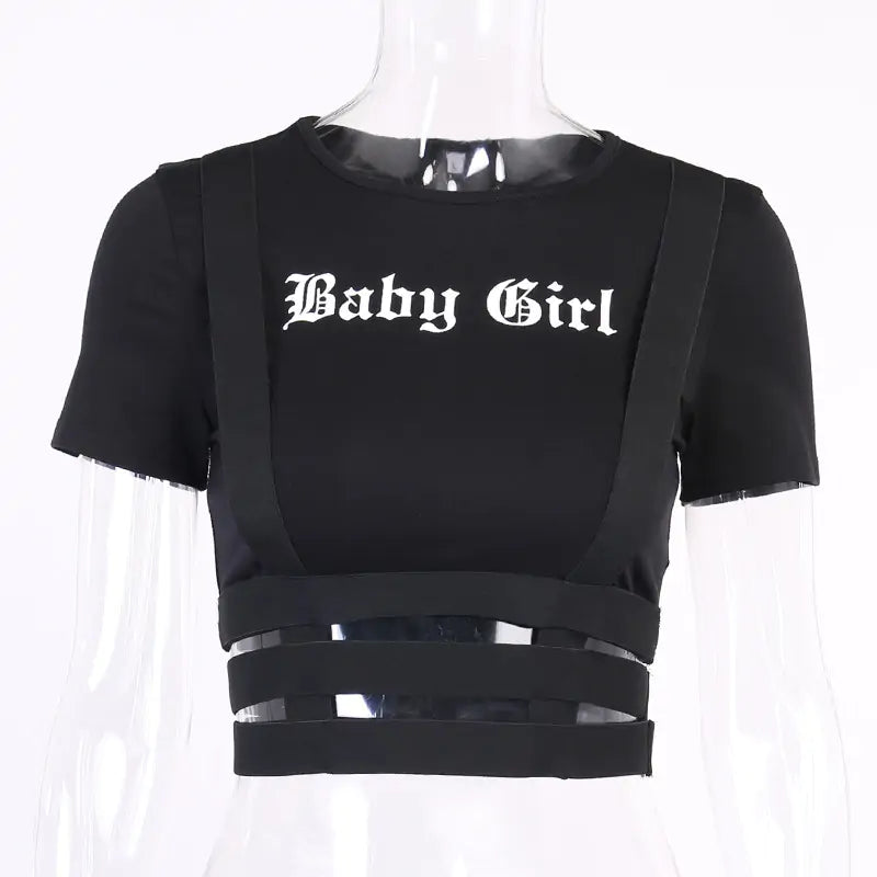 Crop Top O-Neck T-shirt - Shamz Glamour
