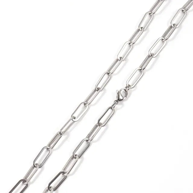 Paper Clip Chain Men Necklace - Shamz Glamour