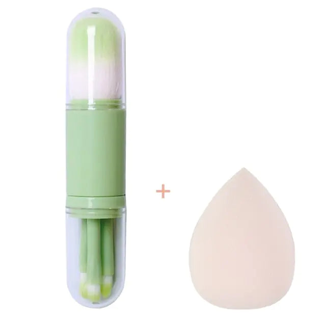 4-in-1 Retractable Mini Makeup Brush Set - Shamz Glamour